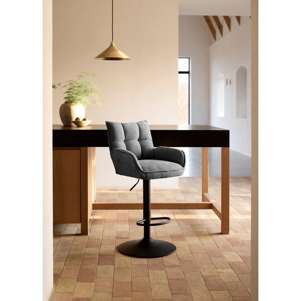 Sivé barové stoličky s nastaviteľnou výškou v súprave 2 ks Marilla – Unique Furniture-image-1