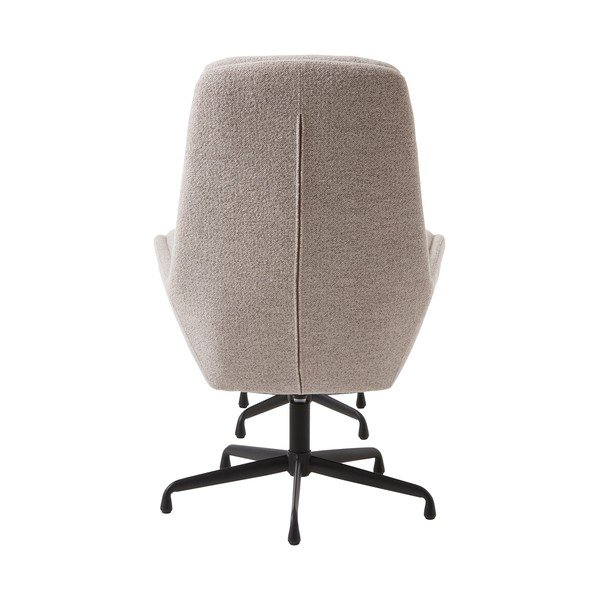 Svetlosivé relaxačné kreslo s podnožkou z textílie buklé Sifton – Unique Furniture-image-3