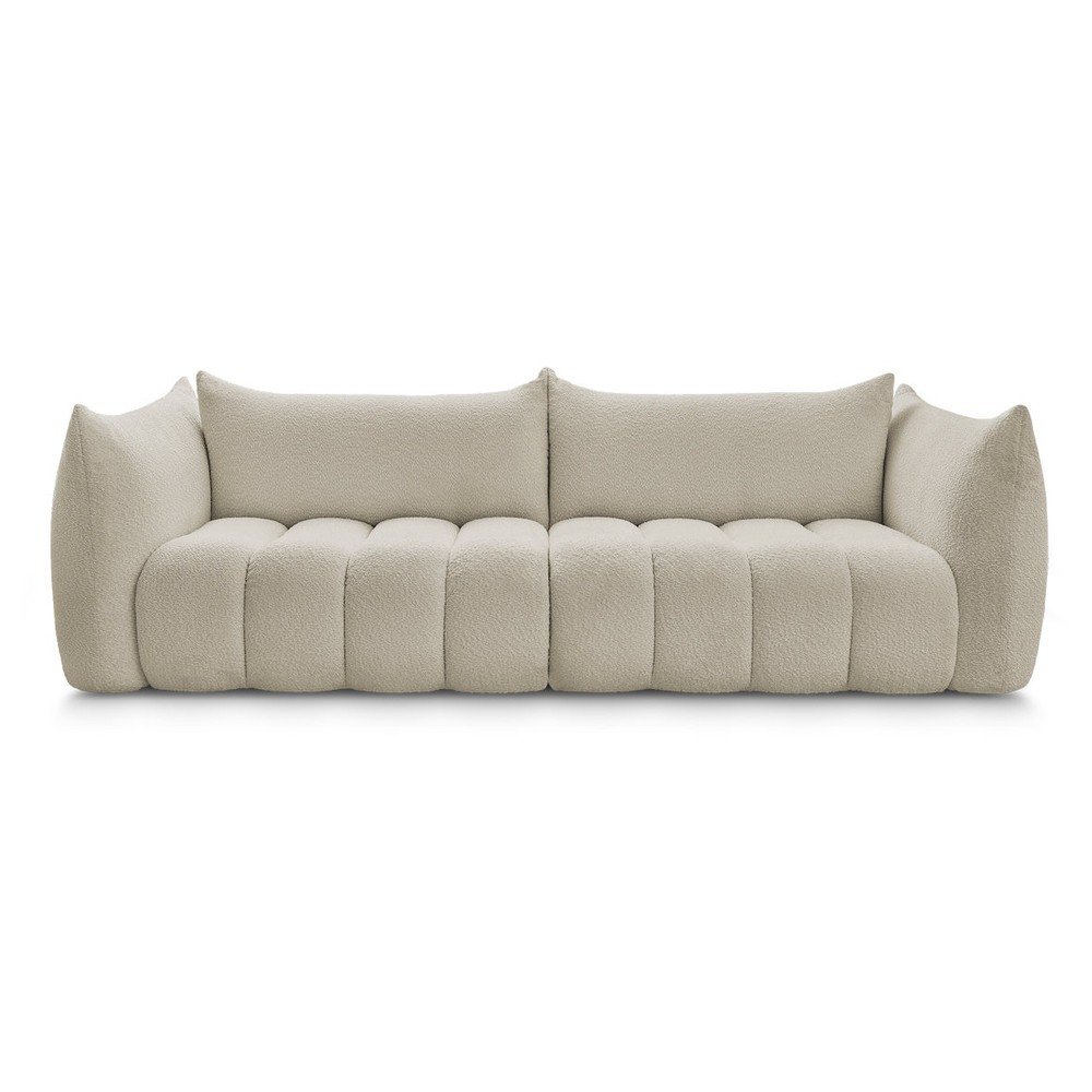 Béžová pohovka z textílie buklé 286 cm Azra – Bobochic Paris