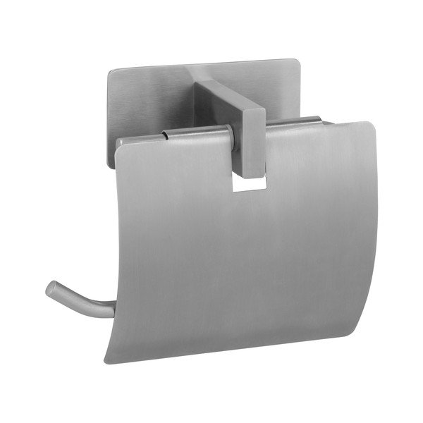 V matne striebornej farbe samodržiaci držiak na toaletný papier z nehrdzavejúcej ocele Genova – Wenko-image-2