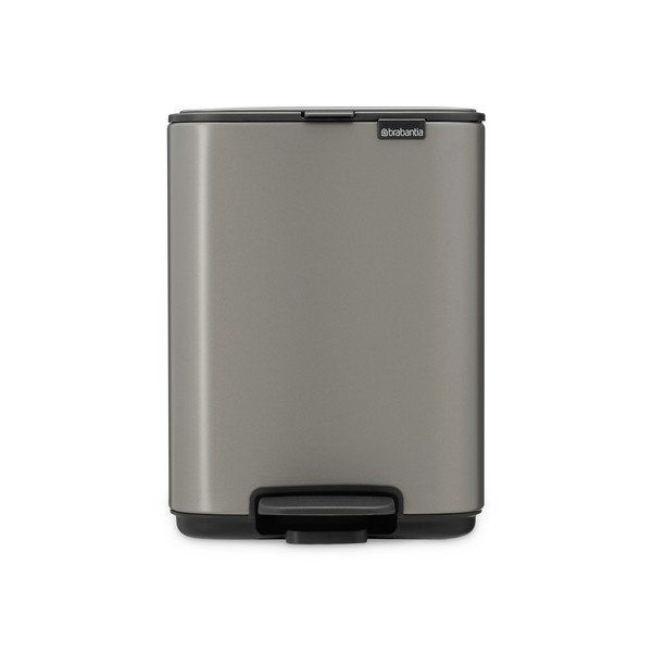 Sivý pedálový oceľový odpadkový kôš 4 l Bo – Brabantia-image-4