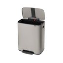 Svetlosivý pedálový oceľový odpadkový kôš 60 l Bo – Brabantia