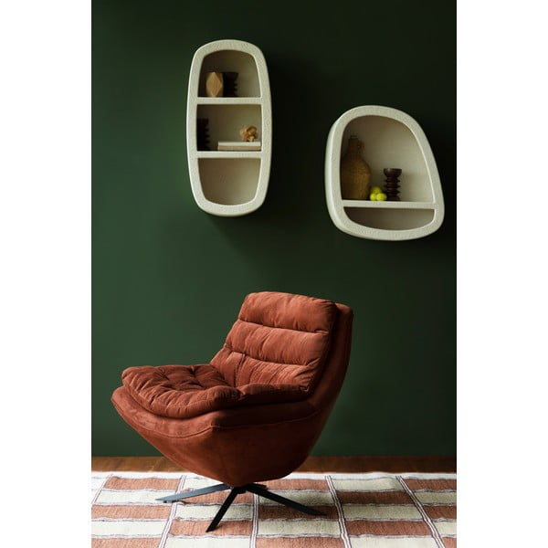 Krémová poschodová polica 23 cm Veda – Dutchbone-image-1