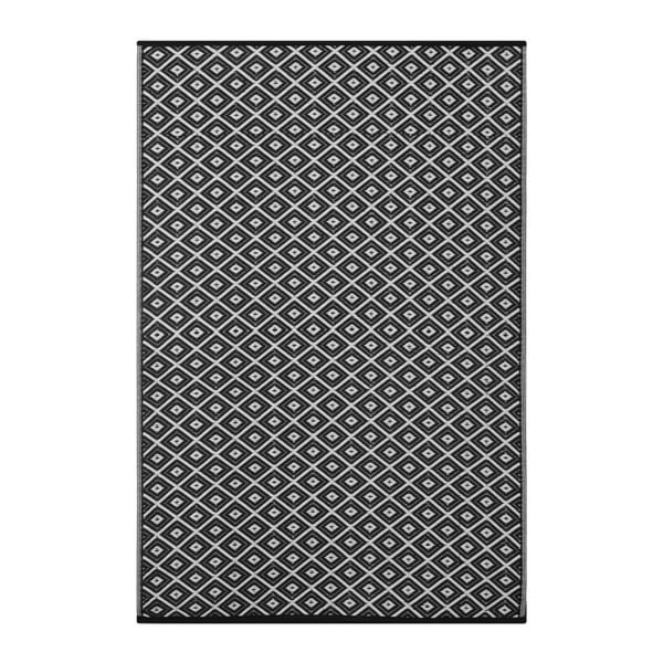 Čierno-biely obojstranný vonkajší koberec Green Decore Arabian Nights, 90 × 150 cm