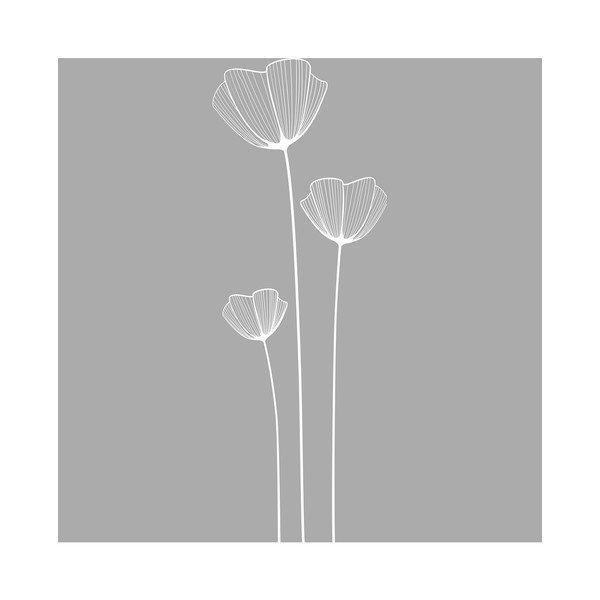 Samolepka na dvere do sprchy Ambiance Poppy Flowers-image-1