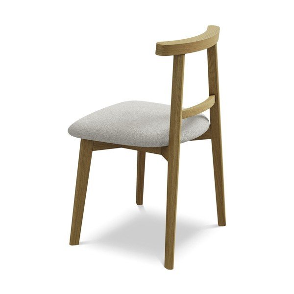 Svetlosivá jedálenská stolička z masívneho dreva Ohelo – Makamii-image-3