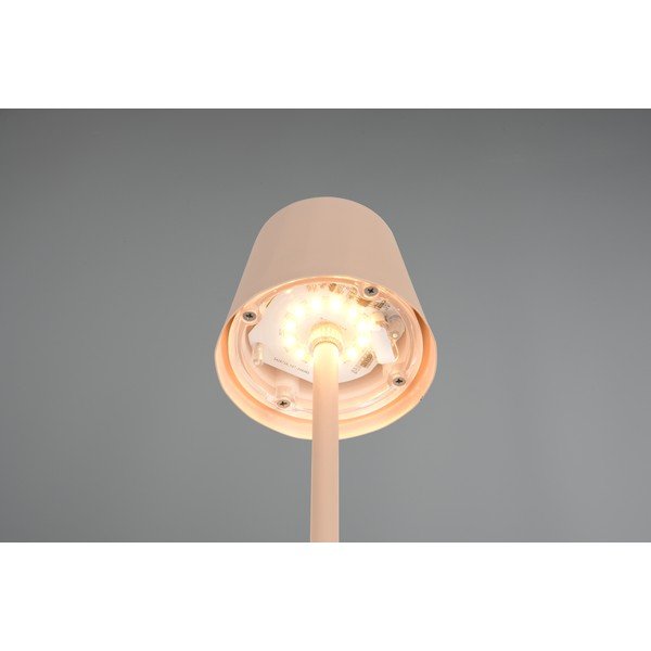 Krémovobiela LED stolová lampa s kovovým tienidlom (výška  21 cm) Diaz – Reality-image-3