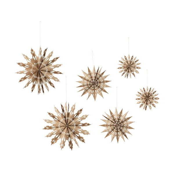Papierové závesné vianočné dekorácie v súprave 6 ks Star – Bloomingville