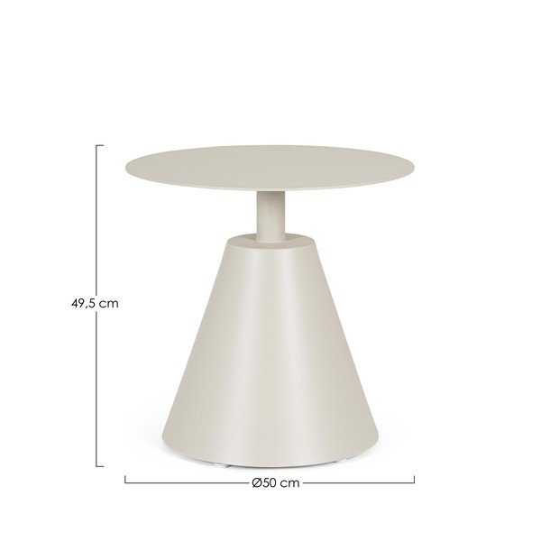 Hliníkový okrúhly záhradný stolík ø 50 cm Aloha – Bizzotto-image-3