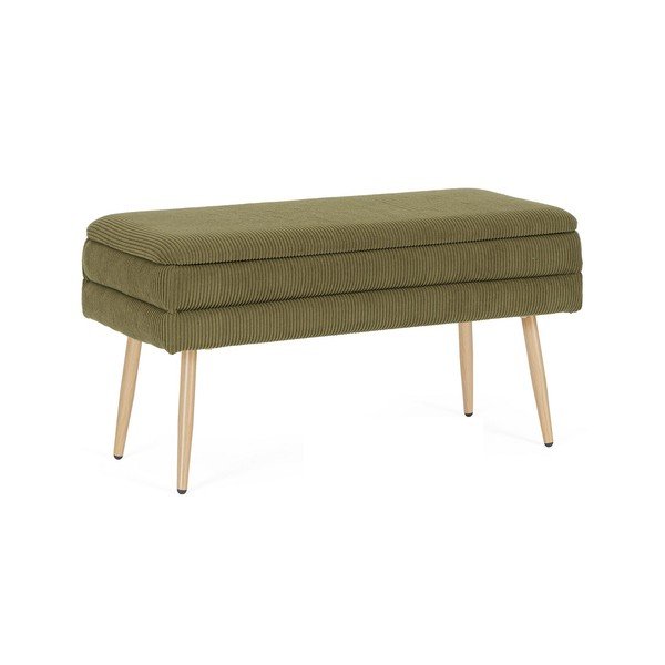 Zelená polstrovaná lavica Olga – Bizzotto-image-2