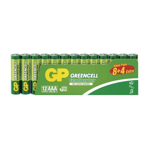 Zinkové batérie AAA 12 ks GREENCELL – EMOS