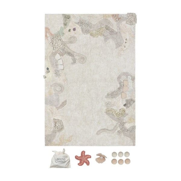 Béžový bavlnený detský hrací koberec 140x200 cm Seabed – Lorena Canals-image-3