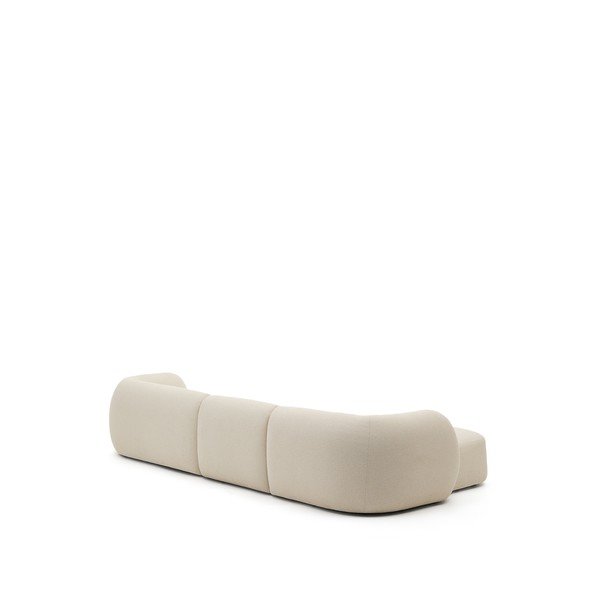 Krémová ženilková rohová pohovka (ľavý roh/s leňoškou) Martina – Kave Home-image-4