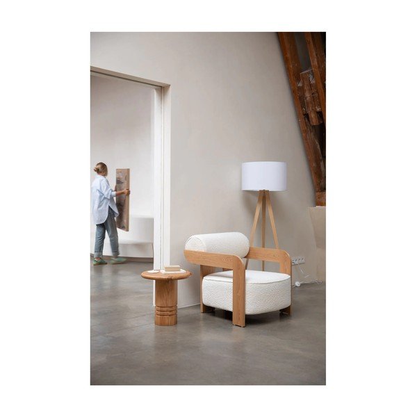 Béžové kreslo z textílie buklé Oolong – Zuiver-image-1