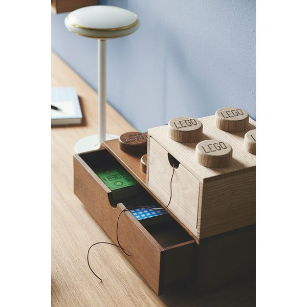 Detský úložný box z tmavo moreného dubového dreva LEGO® Wood-image-2