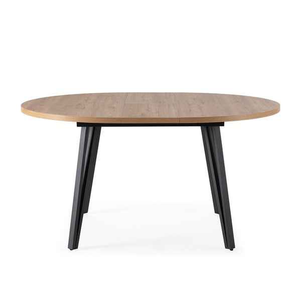 Okrúhly rozkladací jedálenský stôl v prírodnej farbe ø 120 cm Cleo – Marckeric-image-3