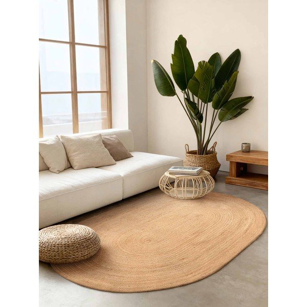 Obojstranný/ručne tkaný jutový koberec v prírodnej farbe 160x230 cm Braided – Hanse Home-image-1