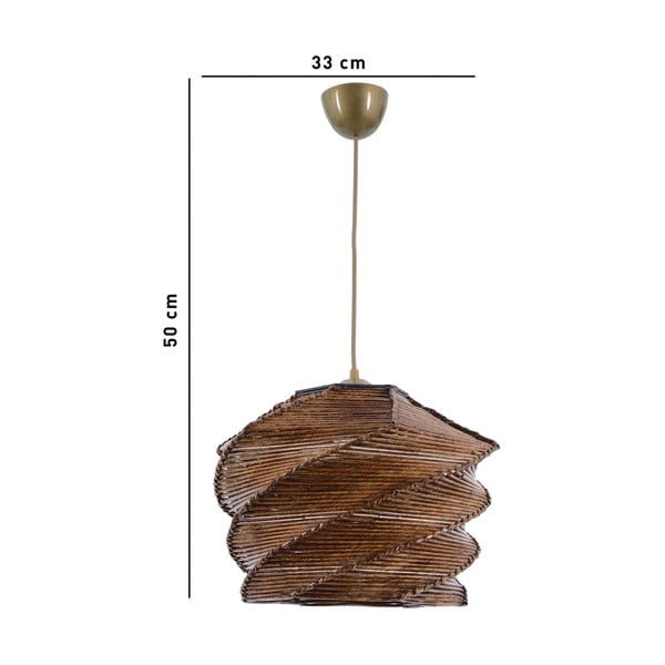 Svetlohnedé závesné svietidlo ø 32 cm Ruche – Opviq lights-image-4