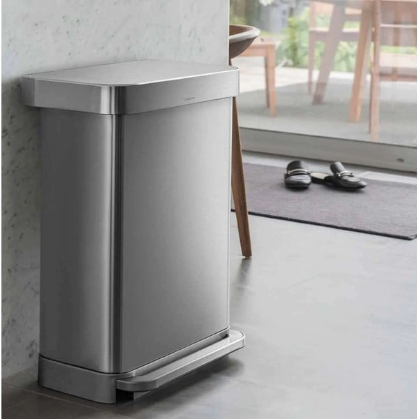 Pedálový odpadkový kôš z nerezovej ocele 45 l - simplehuman-image-1