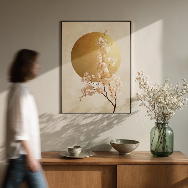 Tlačený obraz s rámom 60x80 cm Cherry Blossoms – Styler-image-1