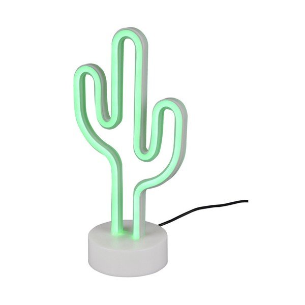 Biela LED stolová lampa (výška 29 cm) Cactus - Reality