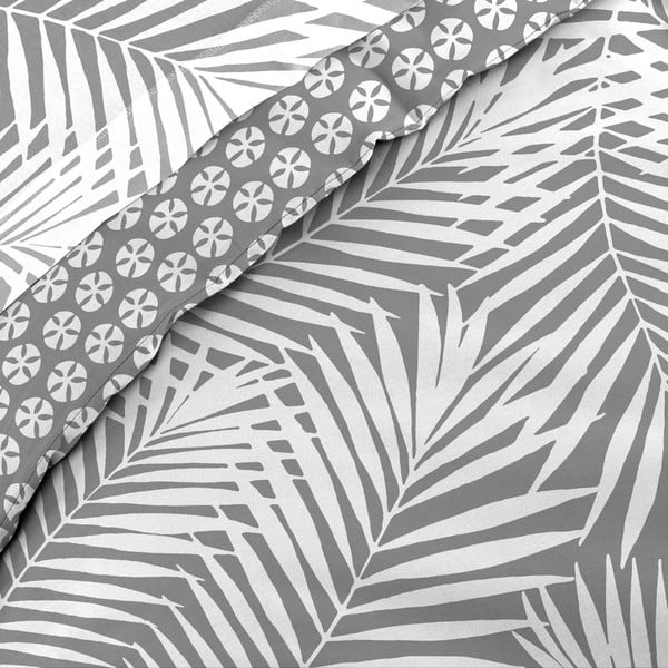 Sivá bavlnená obliečka na perinu na jednolôžko 140x200 cm Botania – douceur d'intérieur-image-2