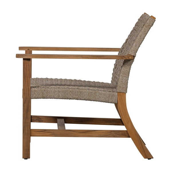 Drevené záhradné kreslo v béžovej a prírodnej farbe Copper - Exotan-image-4