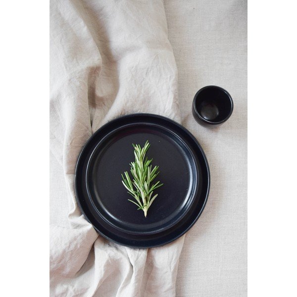 Čierna kameninová šálka ÅOOMI Luna, 80 ml-image-4