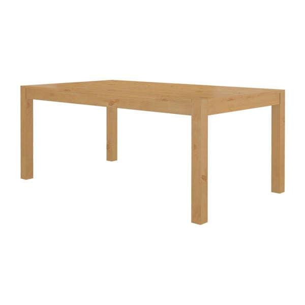 Jedálenský stôl z masívneho borovicového dreva Støraa Monique, 76 × 180 cm