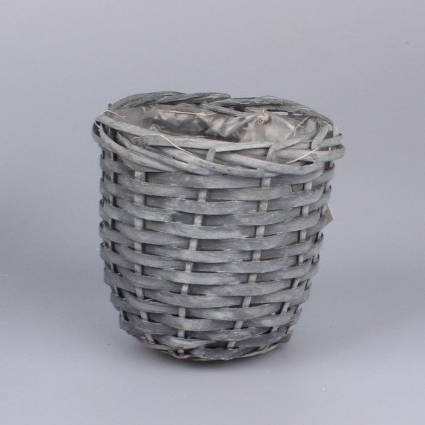 Sivý prútený kvetináč Dakls II