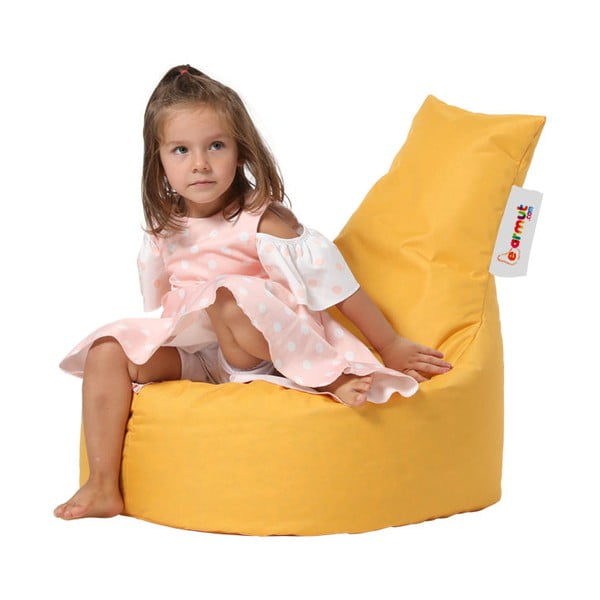 Žltý detský sedací vak Baton – Floriane Garden-image-1