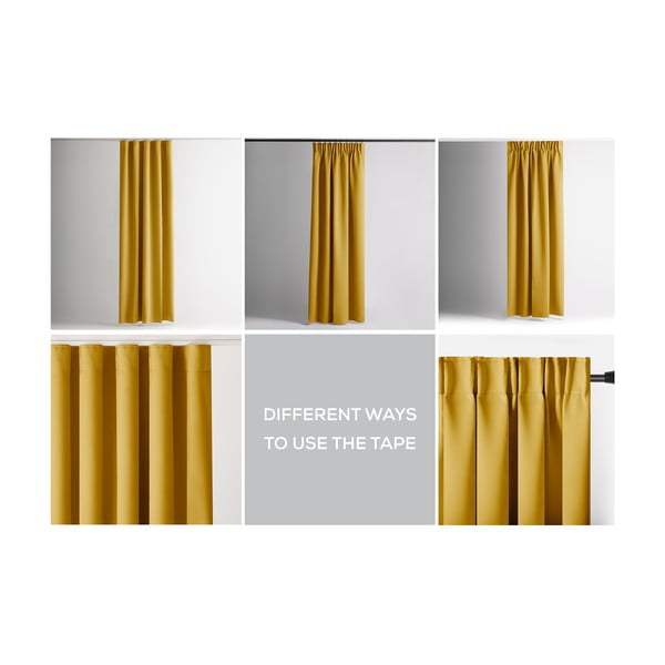 Žltý dimout záves 140x270 cm Kierra – Restilo-image-3