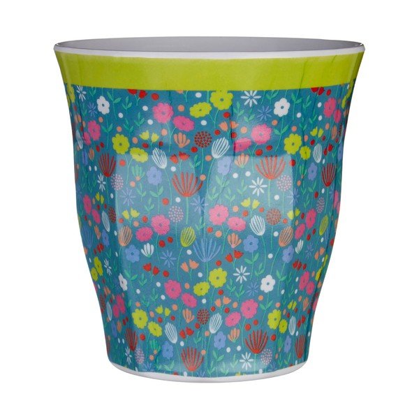 Modrý hrnček s motívom kvetín Premier Housewares Casey, 3 dl