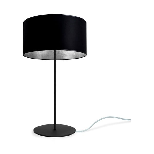 Čierno-strieborná stolová lampa Bulb Attack Tres, ⌀ 36 cm