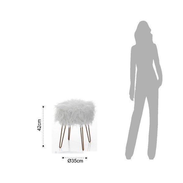 Biela taburetka Tomasucci Spank, ø 35 cm-image-1
