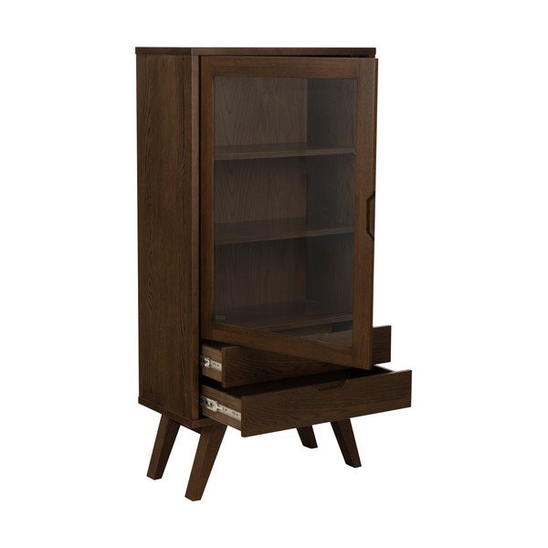 Hnedá vitrína v dekore duba 72x145x36 cm A-Line – Actona-image-2