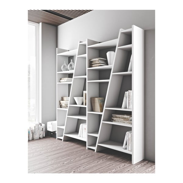 Matná biela knižnica TemaHome Delta-image-2