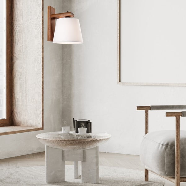 Tmavohnedé nástenné svietidlo ø 20 cm Aida – LAMKUR-image-1