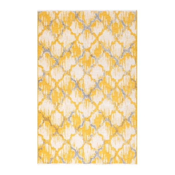 Obojstranný žlto-béžový koberec Vitaus Hanna, 125 x 180 cm