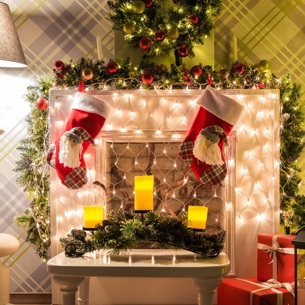 Transparentná LED svetelná reťaz DecoKing Web, 200 svetielok, dĺžka 2 m-image-1