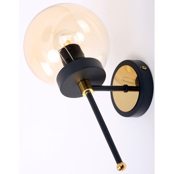 Čierne/v zlatej farbe nástenné svietidlo ø 15 cm Tokyo – Squid Lighting-image-2