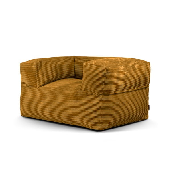 Menčestrový sedací vak v horčicovej farbe MooG – SLOWDOWN