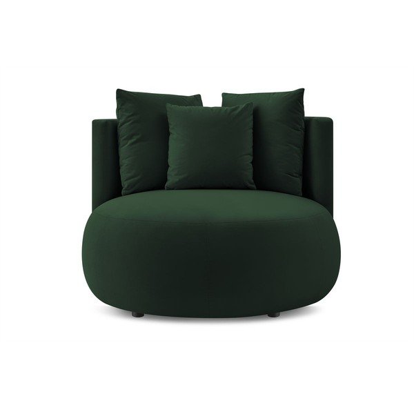 Tmavozelené zamatové kreslo Cesar – Bobochic Paris-image-3