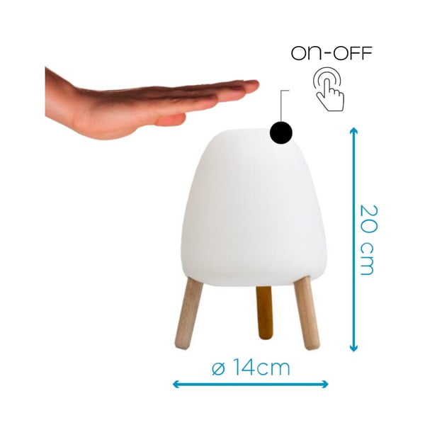 Biela stolová lampa Tomasucci Jelly, výška 20 cm-image-2