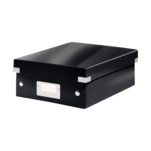 Čierny kartónový úložný box s vekom Click&amp;Store - Leitz-image-2