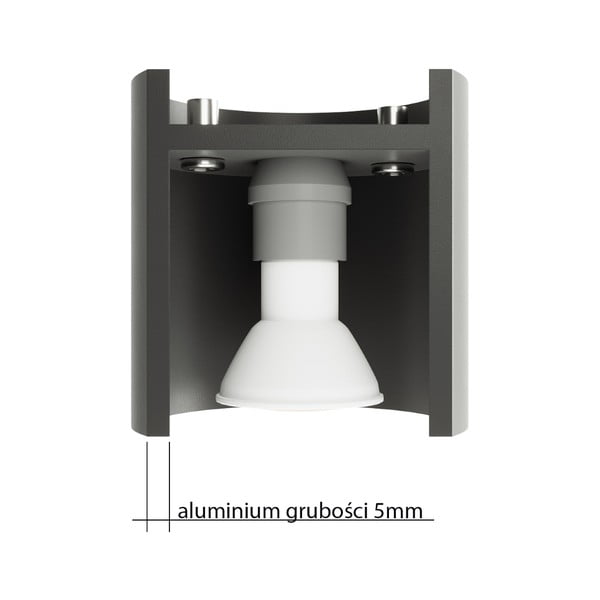 Biele stropné svietidlo s kovovým tienidlom Vulco – Sollux-image-3