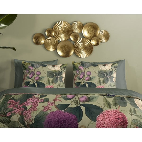 Kaki obliečky na jednolôžko/predĺžené z bavlneného saténu 140x220 cm Onaz – Descanso-image-2