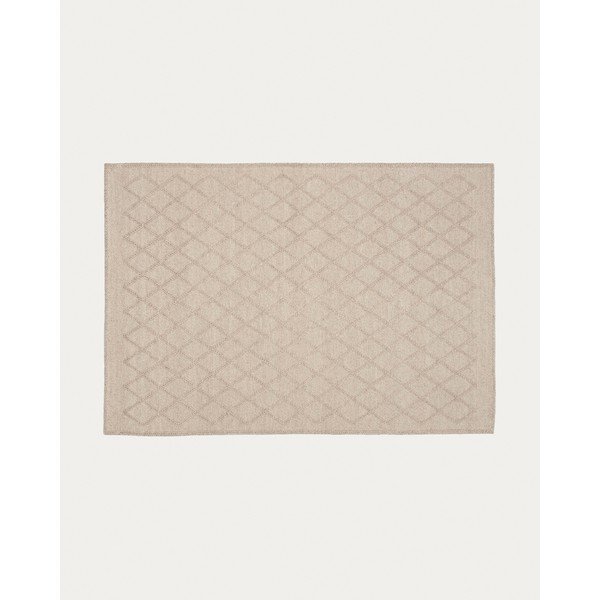 Béžový prateľný koberec s prímesou vlny 160x230 cm Sybil – Kave Home-image-3