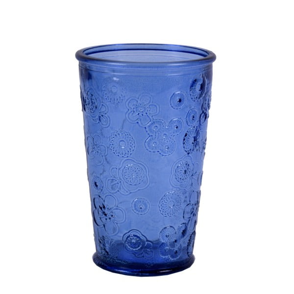 Modrý pohár Ego Dekor Flora, 300 ml
