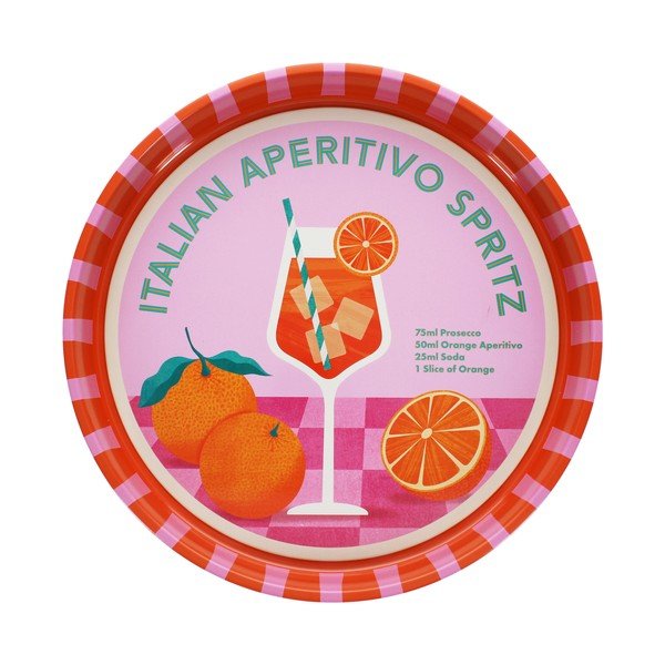 Kovová tácka ø 33 cm Aperitivo Spritz – Rex London